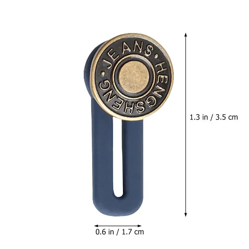 10 Pcs Free Sewing Buttons Retractable Jeans Waist Button Metal Extended Buckles Pant Waistband Expander DIY Sewing Button 1