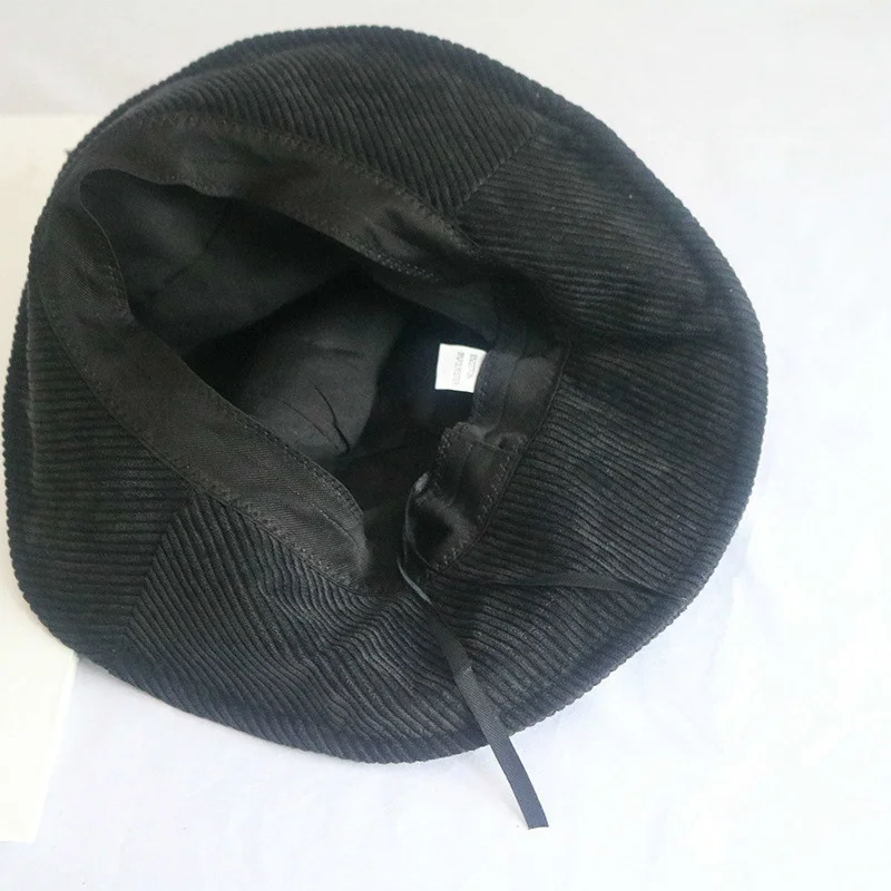 Velvetas Kibiro Kepurę Moterų Žiemos Kietas Japonijos Streetwear Veidrodėliai Saulės, Didelis Platus Derliaus Butas Skrybėlę 1