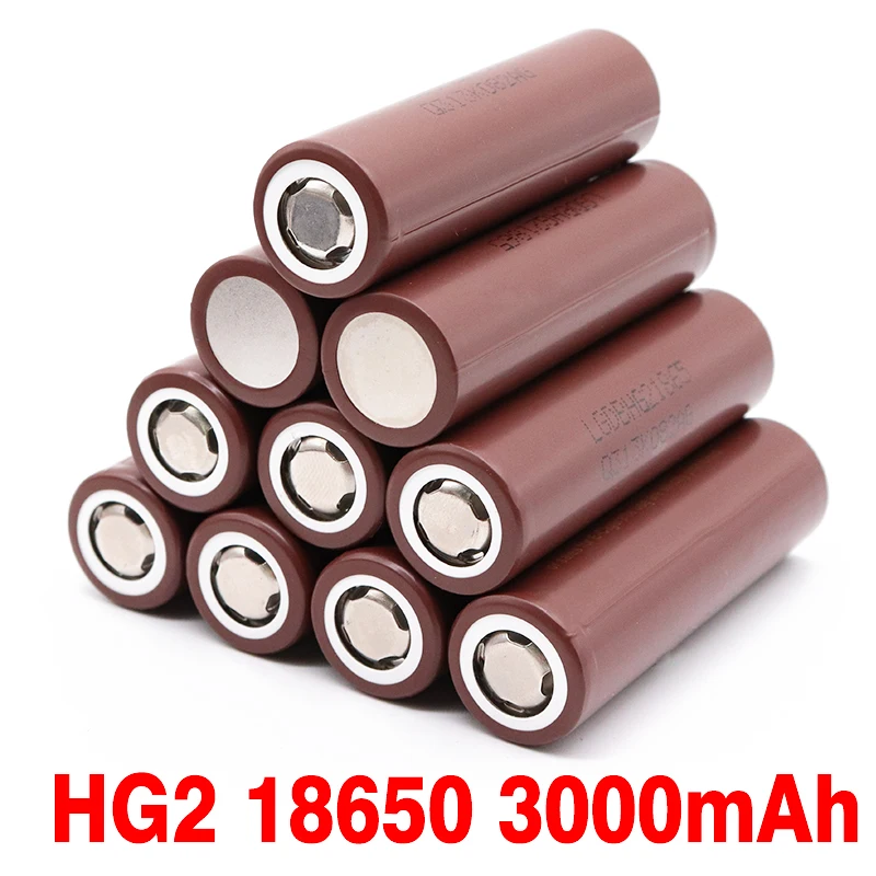 10VNT Originalus HG2 18650 3000mAh baterija 18650HG2 3.6 V, skirta hg2 Galios daugkartinio Įkrovimo baterija baterija 1