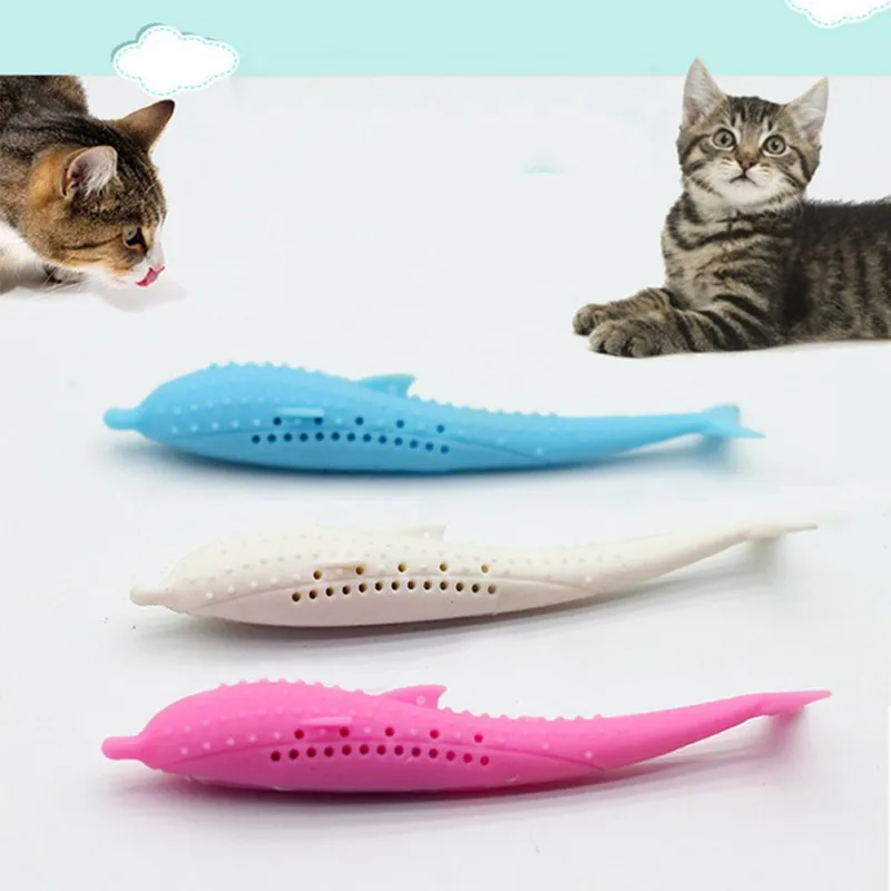 Naminių Kačių Katžolių Žaislas Minkšto Silikono Mėtų Žuvų Katė Žaislas Švarus Dantų Šepetėlis Kates Kramtyti Žaislus-Pet Eco-Friendly Molinis Stick Žaislai # 1
