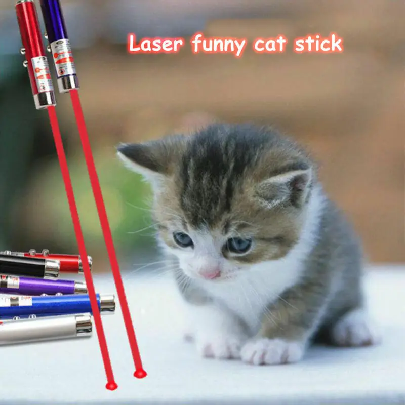 Nešiojamų LED Lazeris Žaislai Katėms Raudonas Lazeris Pen Lazerio Funny Cat Stick Fidget Žaislai Juokingas Interaktyvus Prekių Pet Žaislas Priedai 1