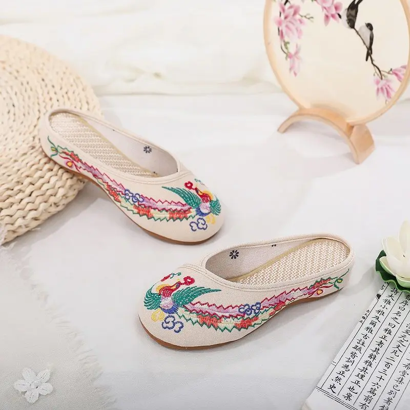 Cresfimix zapatos de mujer moterų saldus, lengvas namų mokasīni, kinų tradicinio siuvinėjimo retro šokių butas batai a6890 1