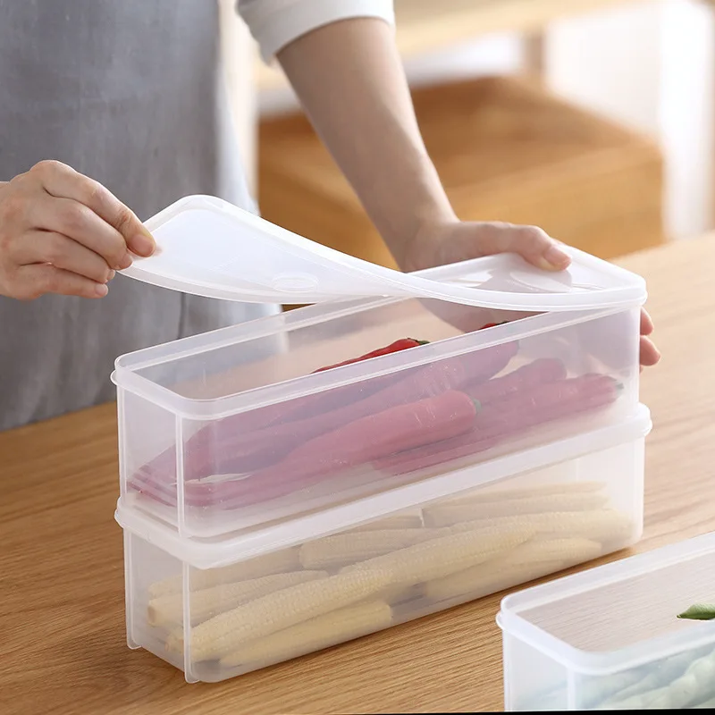 Sveikos virtuvės makaronų laikymo dėžę su dangčiu, plastikiniai talpinimo stalo lazdelėmis lauke šaldytuvas šaldiklis dėžutę 1