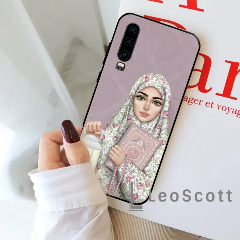 Musulmonų Islamo Gril Akis arabų Hijab Mergina Telefoną Atveju Huawei honor Mate P 9 10 20 30 40 Pro 10i 7 8 x Lite nova 5t 1
