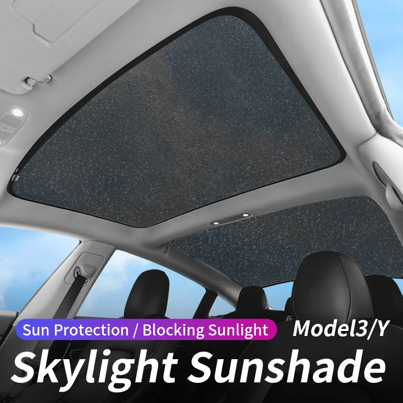 Atnaujinti Saulės Atspalvių Stiklinis Stogas skėtį nuo saulės už Tesla Model 3 19-21/modelis Y Priekiniai Galiniai Stoglangis prekinis, galinis Stiklo Stoglangis Aklas, Ant Ju 1