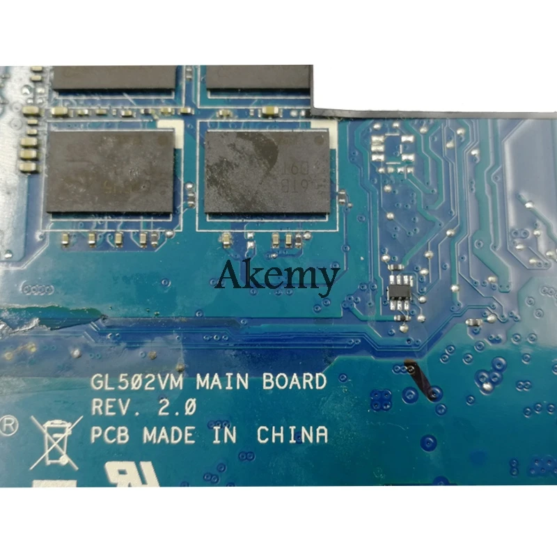 Amazoon ROG GL502VM Nešiojamojo kompiuterio motininė plokštė, Skirta Asus GL502VM GL502VML GL502V GL502 originalus mainboard 8G RAM, I7-6700HQ GTX1060-6G 1
