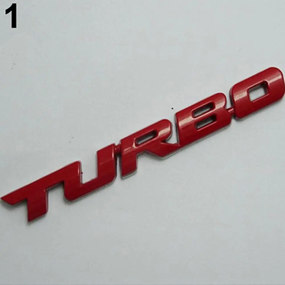 Cool 3D Metalų Lydinio, Raidė Turbo Automobilį, Motociklą Logotipas Ženklelis Lipdukas Lipdukas Dekoras 1