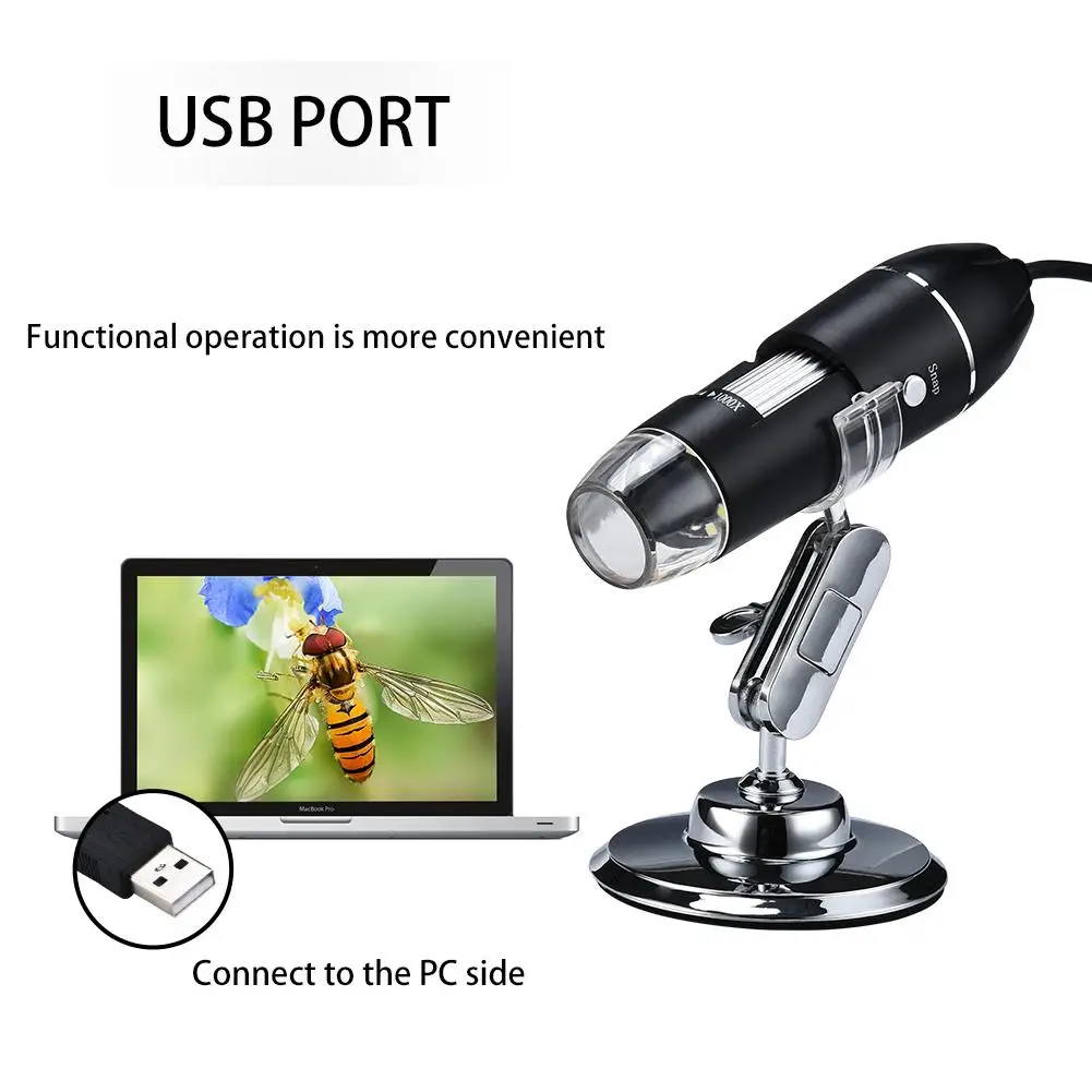 1600X Nešiojamųjų Elektroninių Skaitmeninis Mikroskopas už WIN10/8/7/XP MAC Sistemos didinamasis stiklas, Jutiklis Kamera, Nešiojamą USB Mikroskopai 1