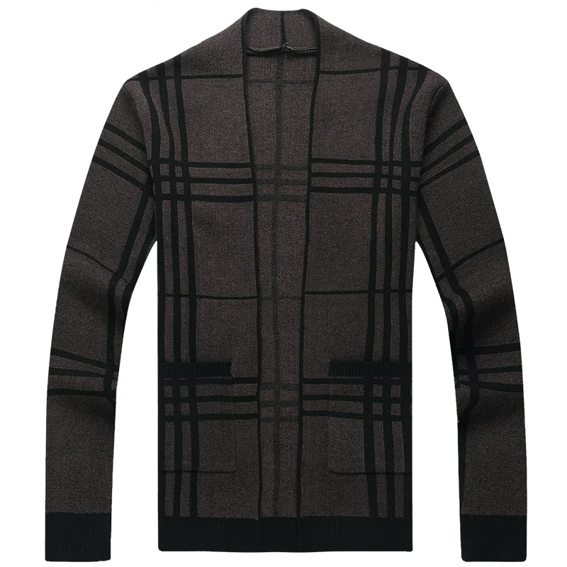 Nauji vyriški verslo atsitiktinis megztas dryžuotas megztinis vyriški slim V-kaklo aukštos klasės megztinis, striukė vyriški megztiniai žiemos paltai S-XXXL 1