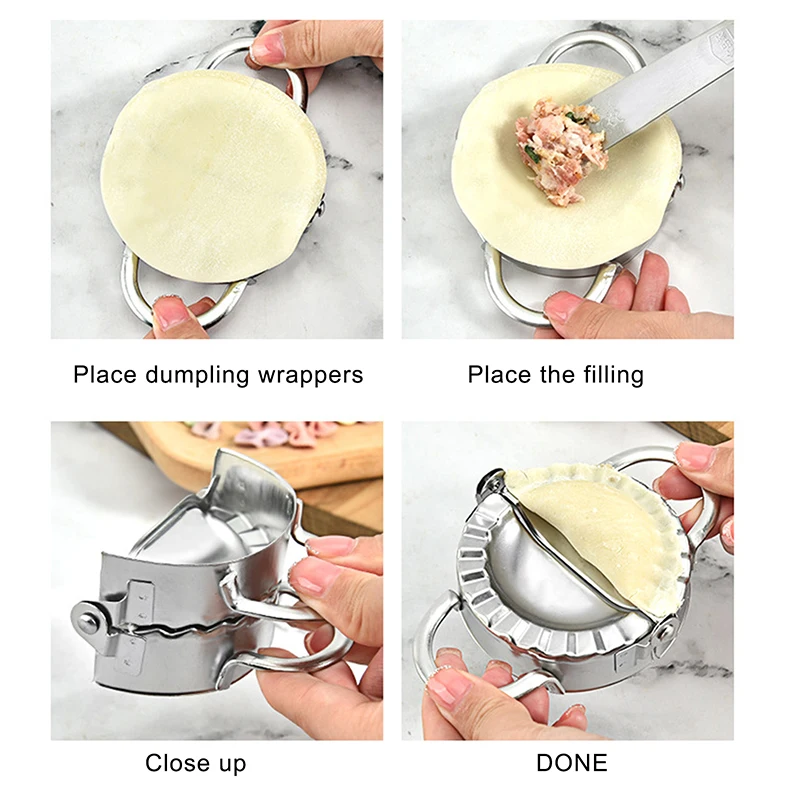 Virtuvės Nerūdijančio Plieno Kukulis Maker Wraper Tešlos Cutter Pyragas Ravioliai (Koldūnai) Virtinukų Formos, Įdaryti Mėsa, Šaukštas Virtuvės Įrankiai 1