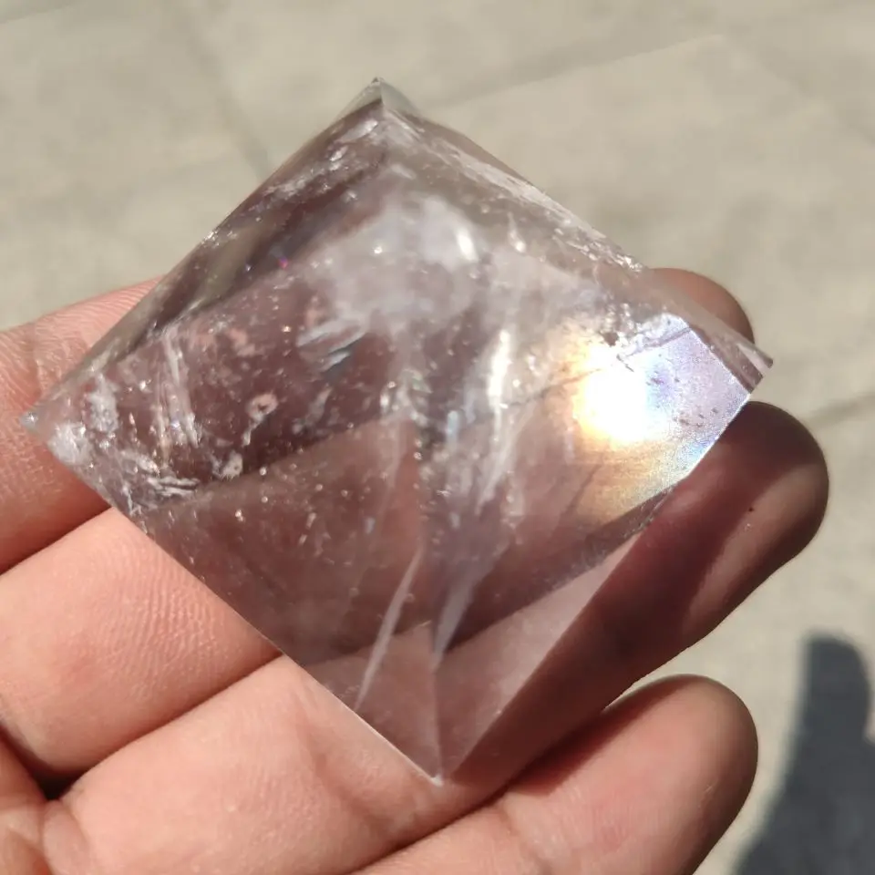 5cm Gamtos Skaidri Kvarco Kristalo Piramidės Aišku, Reiki Gydymo Natūralus baltas crystal Piramidės žalio akmens poliravimas 1