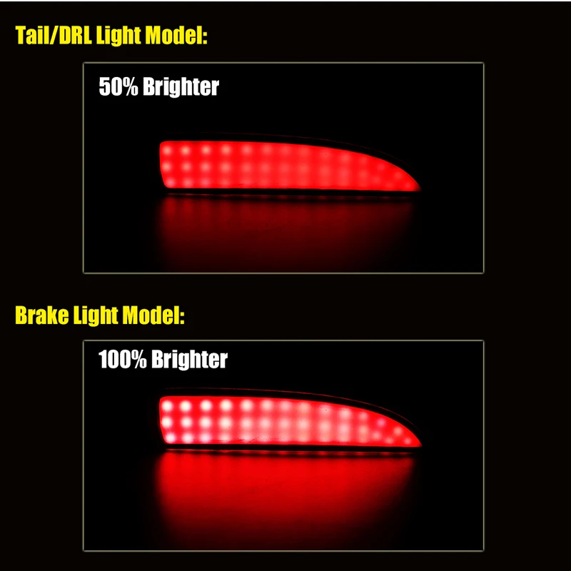 Raudonas LED Galinio Bamperio Atšvaito / Šoniniai Gabaritiniai Žibintai Mazda 3 Sedanas Funkcija Liekamosios Stabdymo & Užpakalinių Rūko žibintų, Posūkio Signalo Lemputė 1