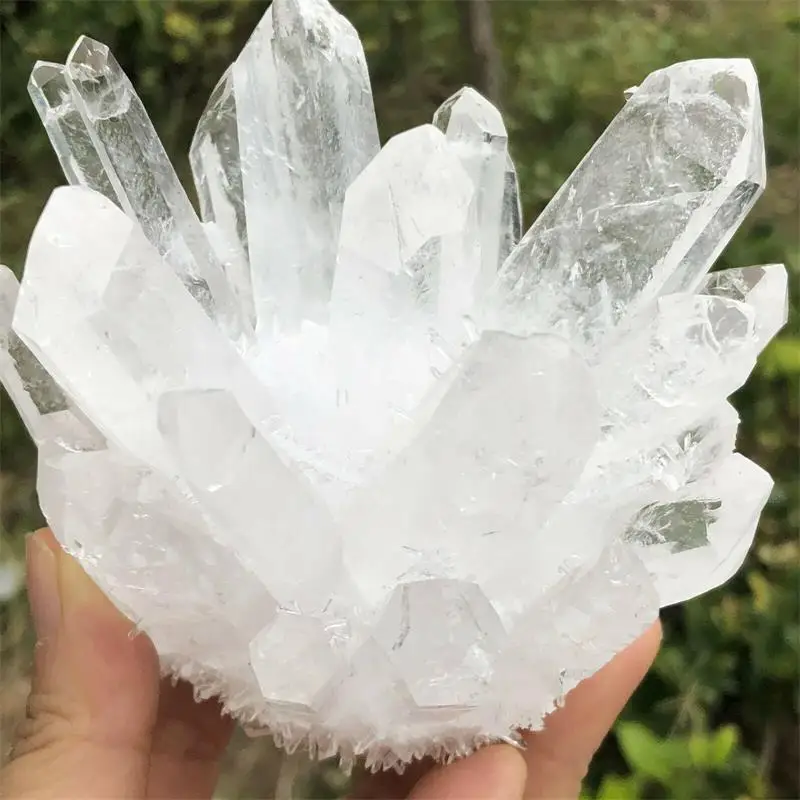 Natūralus baltas kristalų sankaupos kvarco kristalo lazdele chakra išgydo reiki pakopos taško spinduliuotės 1