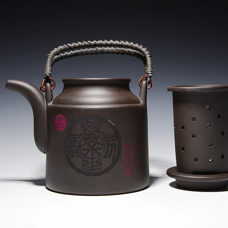 720ML yixing arbatinukas zisha arbatos pto raudonos molio virdulys su filtru kung fu didelės talpos drinkware 1