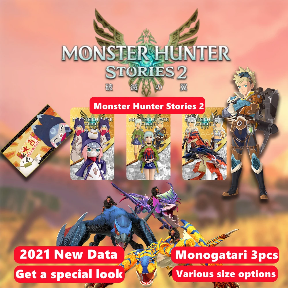 Monster Hunter Pakilti amiibo už Nintend jungiklis Palamute Palico Magnamalo perjungti 1