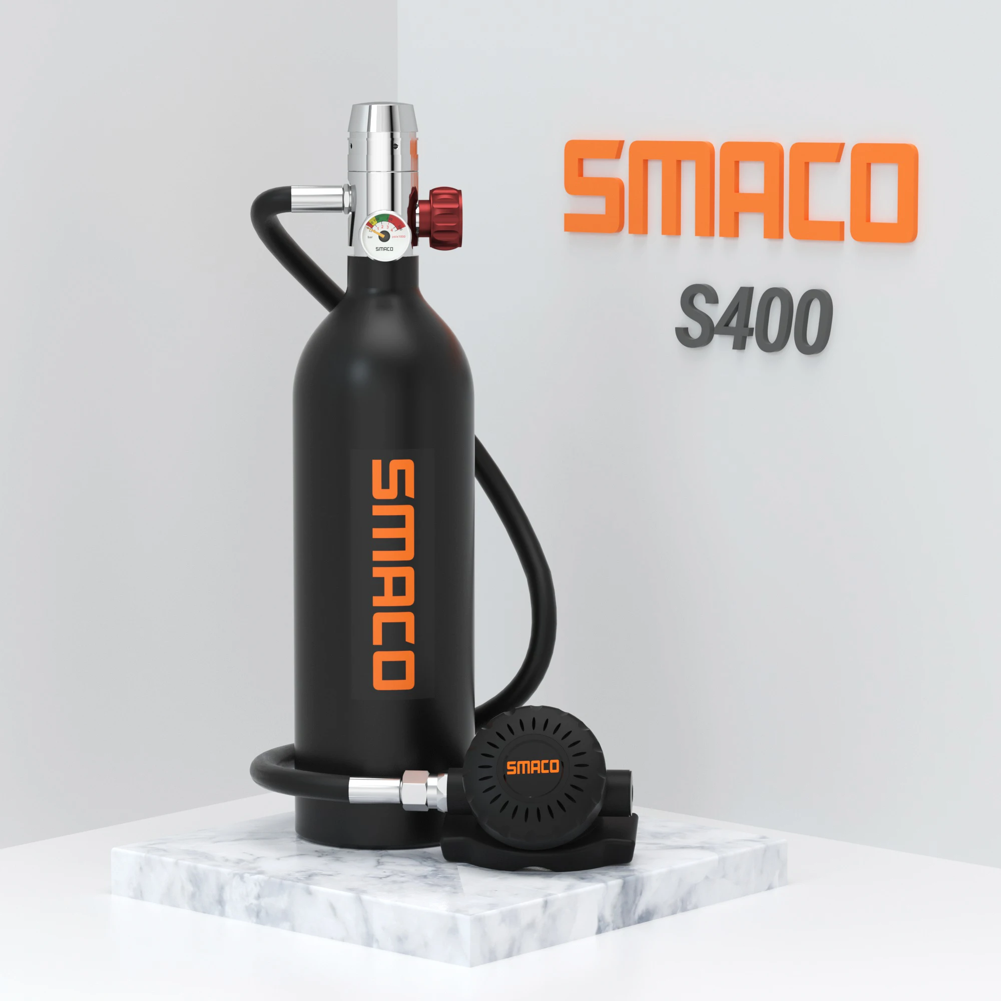 SMACO S400 1L Mini Nardymas Bakas Deguonies Cilindro Rinkinys Krepšyje Nešiojamas Scuba Užpildyti keletą Kartų, Snorkeling Kvėpavimas Nardymo Įranga 1