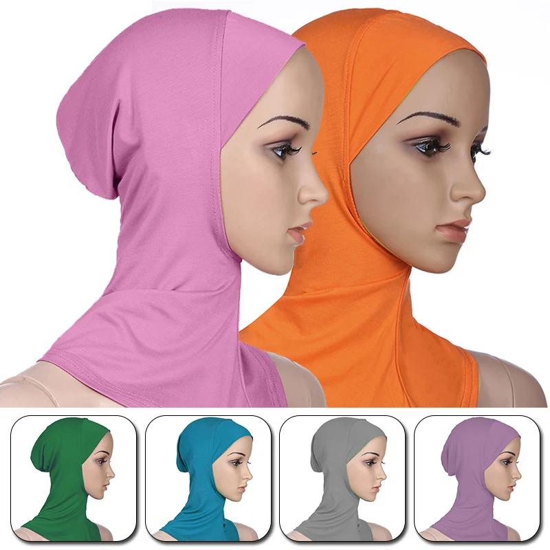 Naujas Elegantiškas Ir Orumą Rait Moterų Skrybėlę Šydas, Gryna Spalva Musulmonų Moterys Hijab Moterų Turbaną Islamo Skarelė Papuošalai 2