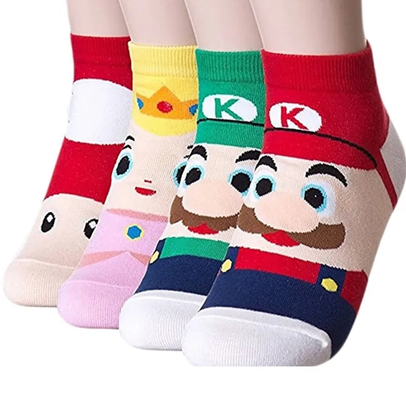 Super Mario Medvilnės Kojinės Mario Brothers Kojinės Medvilnės Valtis Kojinės Anime Žaidimo Simbolius Kalėdų cosplay Kojinės Gimtadienio Dovanos 2