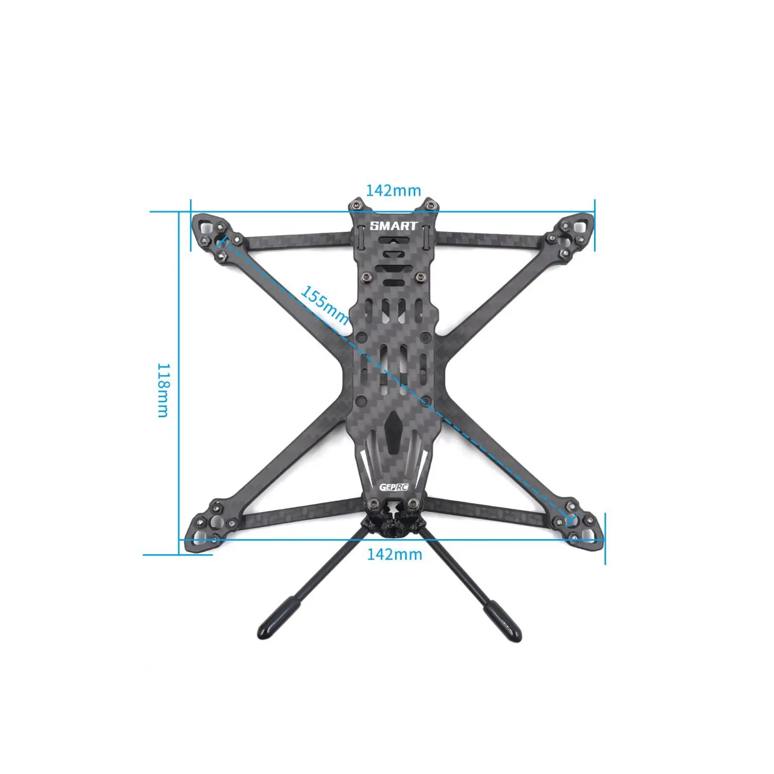GEPRC GEP-ST35 3.5 colių FPV anglies pluošto rėmas lengvas, RC drone priedai 2
