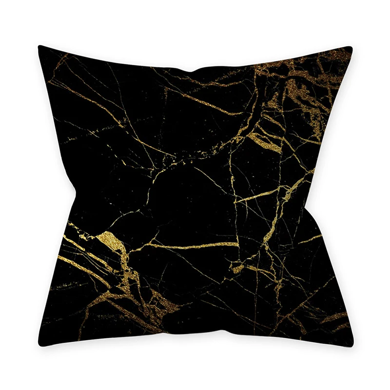 Juodojo Aukso Geometrijos Lapai Modelis Pagalvėlės Užvalkalas Poliesterio, Pagalvėlė Apima, Mesti Pagalvės, Sofos, Apdailos Pillowcover 2