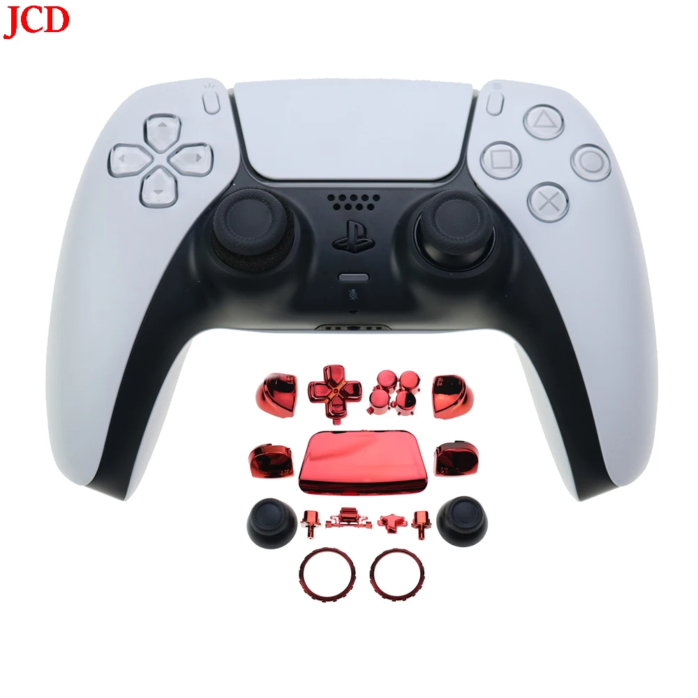 JCD 1 Rinkinys Gamepad Pakeitimo Mygtuką PS5 Valdiklio Mygtuką Kreiptuką Pakeitimo Shell Gamepad Shell atsarginių Dalių Rinkinys 2