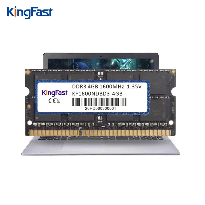 KingFast RAM DDR3 4GB DDR3L 8GB 1 600mhz 204Pin 1.35 V SODIMM Module 1600 MHz Nešiojamojo kompiuterio Atmintinė, Nešiojamąjį kompiuterį 2