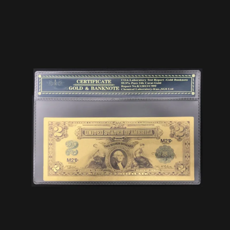 KARŠTO 1899 M. JAV $1, $2, $5 Vyriausiasis Aukso Banknotų Spalvos Aukso Pinigų Sąskaitą Amatų Chē bǎijiàn 3/5000 Automobilių apdailos Dovanų Kolekcija 2