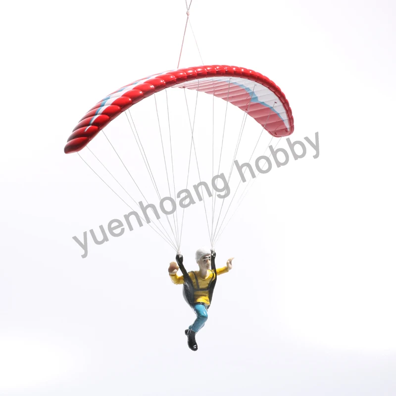 1pc Paraglider Skydiver Modelis Kūrybos Parašiutu Ornamentais Dekoruoti Rankų darbo Parasparnių Žaislas Mini Automobilių Pakabukas RC Hobis Gerbėjai 2