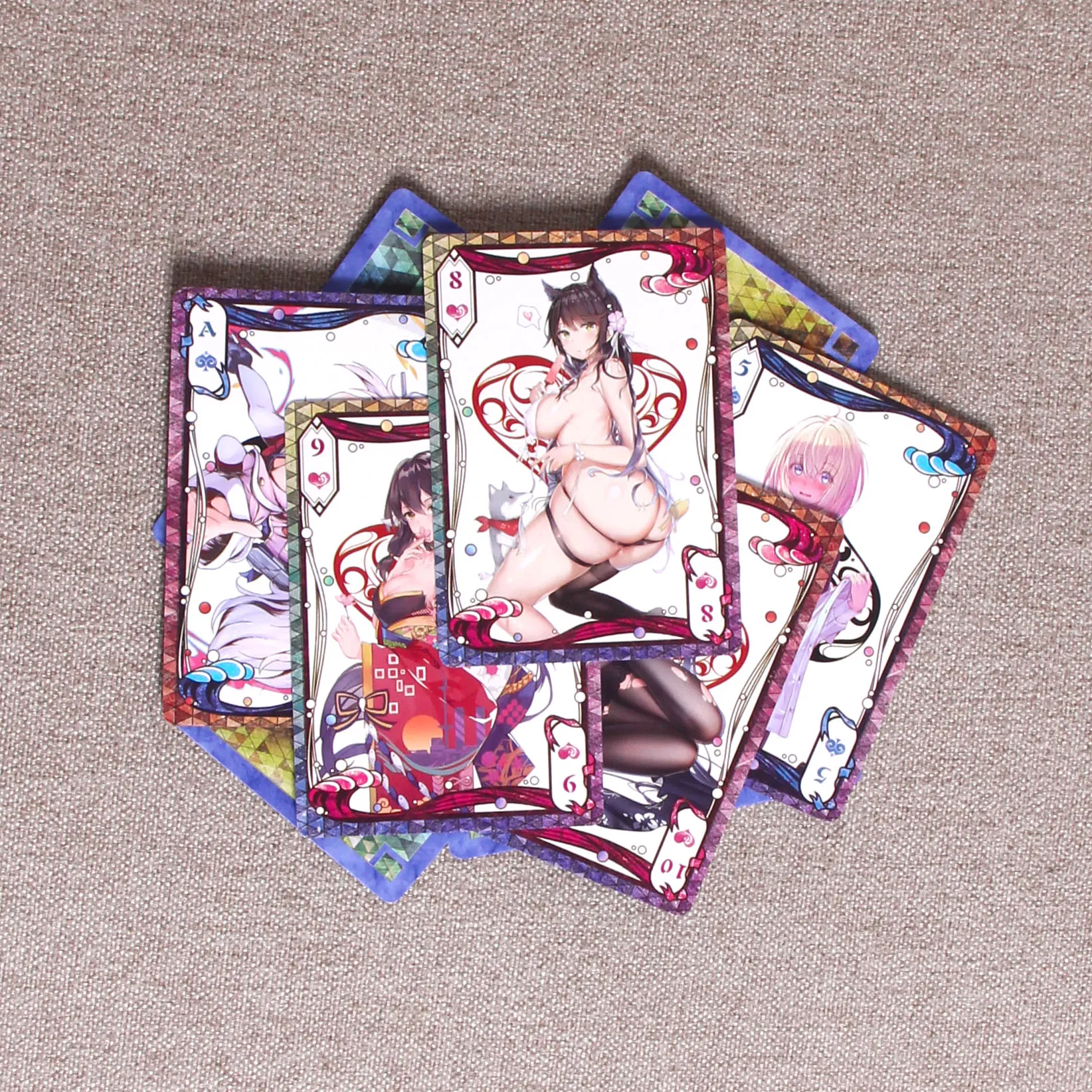 54PCS/set Anime Azur Lane Pokerio Žaidimas, Žaislai, Pomėgiai Hobis Kolekcionuojamų Atminimo Edition Žaidimas Kolekcija Korteles 2