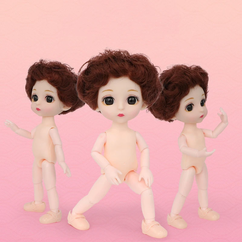 Kilnojamojo, Šlifuota BJD Doll Su Sijonu Kailio Drabužius, Kūdikių Lėlės 3D Akis Mados Dress Up BJD Lėlės Žaislų Mergaitėms Dovanų 2