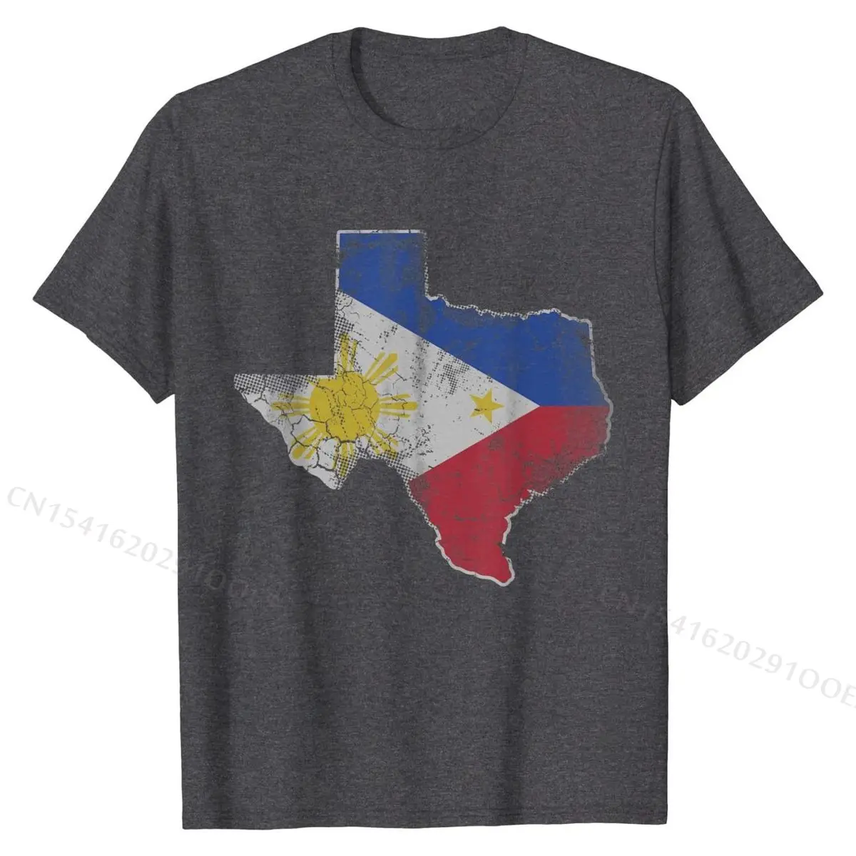 Texas Filipinų Amerikos Vėliava Žemėlapis T-Shirt Filipinai Juokinga Medvilnės Vyrų Viršūnes & Tees Camisa Prekės Marškinėliai 2