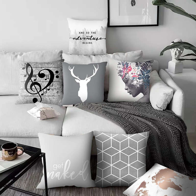 Nordic Dizainas pagalvės užvalkalą Geometrinio Stiliaus Modernus Paprasta Pagalvėlės, pagalvės užvalkalą ofa Didelis Pagalvėlė Kambarį Miegamojo dekoras namuose 2