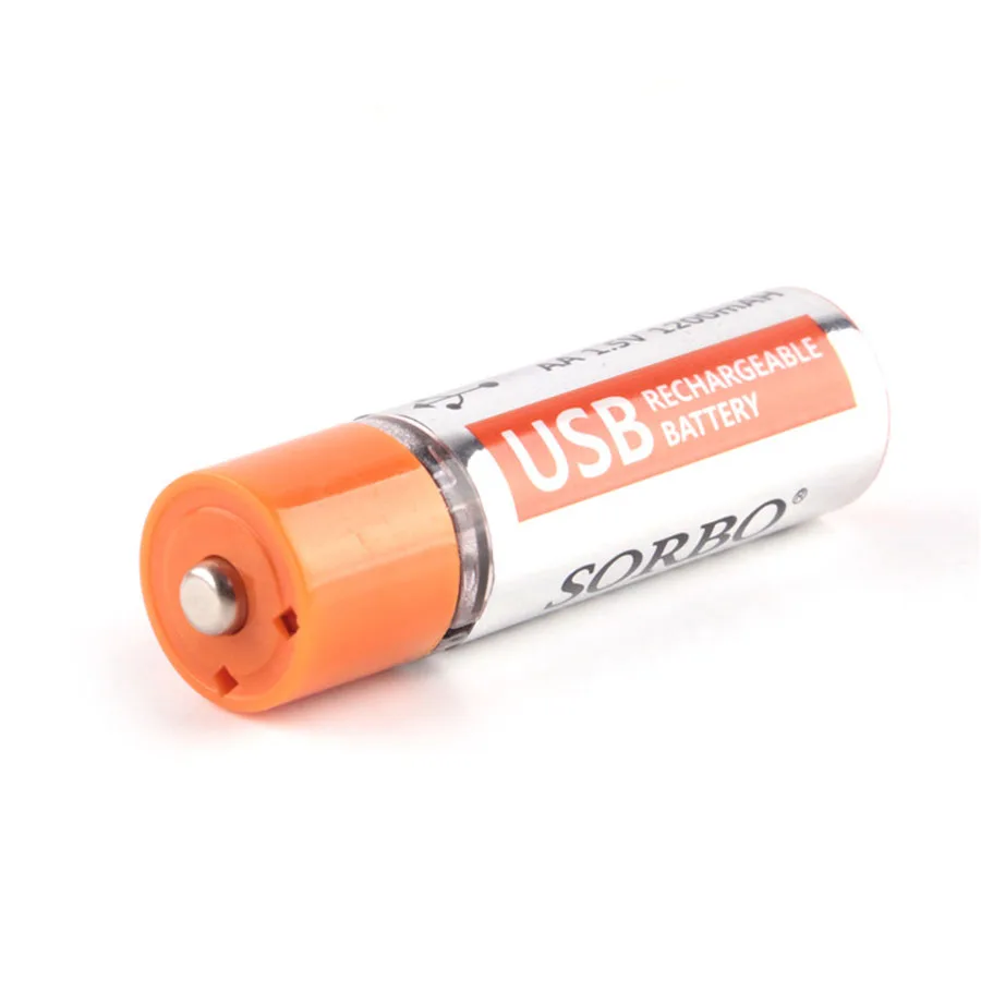 4pcs USB Įkraunama Baterija, Originalus Sorbo AA 1,5 V 1200mAh Greitas Įkrovimas Li-po Baterija Baterijos Bateria RoHS, CE Kokybės AA 2