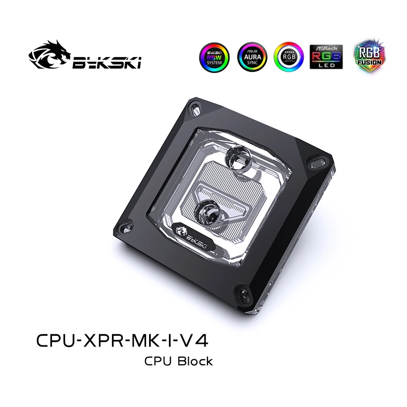 Bykski, CPU Water Block RGB, Skysčio Aušintuvas Intel LGA 1366,115 X,20XX, 5V/12V M/B SYNC, CPU-XPR-MK-I-V4 2