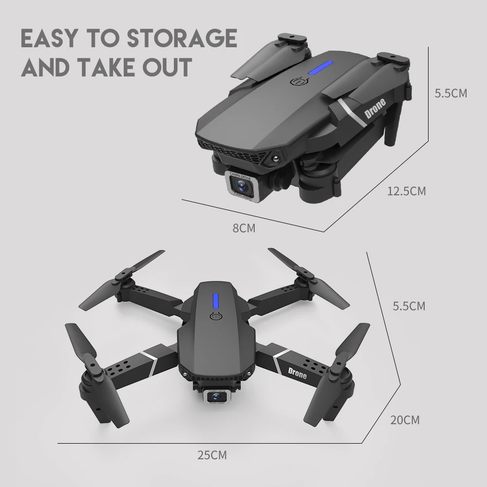 LS-525 Drone Su 4K HD Dual Camera WiFi FPV Fiksuotas Aukštis Anti-Trukdžių Sekite Mane Sulankstomas Quadcopter Rinkinys Nemokamai VR Akiniai 2