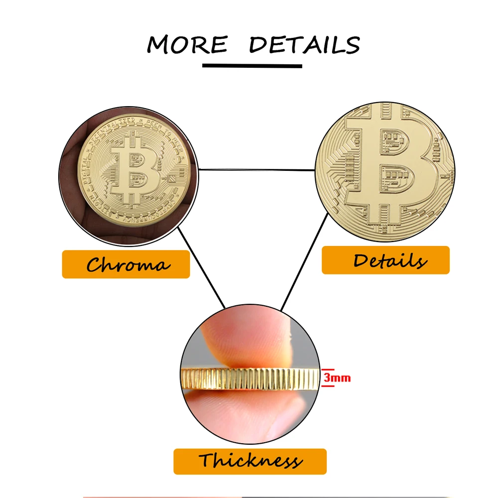 Jungtinės amerikos valstijos Bitcoin Aukso Monetos Meno Kolekcija, atminimo Dovana MUMS CoinMetal Antikos Imitacija W/ Plastikinis Rėmas 2