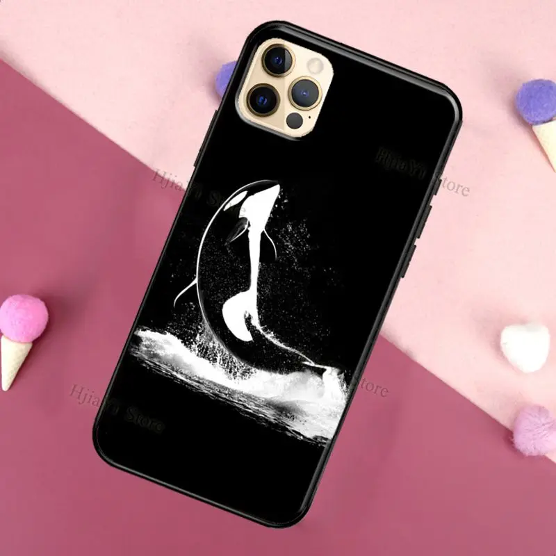 Orcas Banginis Atveju iPhone 12 Pro Max mini XS XR SE 2020 6S 7 8 Plius Coque 