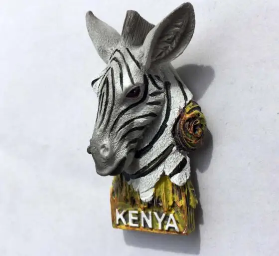 Afrikoje, Kenijos Šaldytuvas Magnetai 3D Dervos Rankų darbo Zebra Šaldytuvas Magnetiniai Lipdukai, Kelionės, Turizmas, Suvenyrai, Dovanos 2
