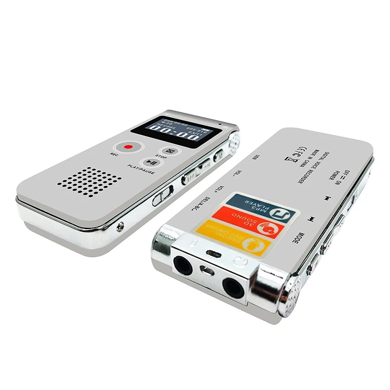 Nešiojamų 8G 16G Diktofonas USB 96 Valandas Peržiūros diktofoną, bet bodhis nenorėjo Skaitmeninio Stereo Audio Garso Diktofonas su WAV,MP3 Grotuvas 2