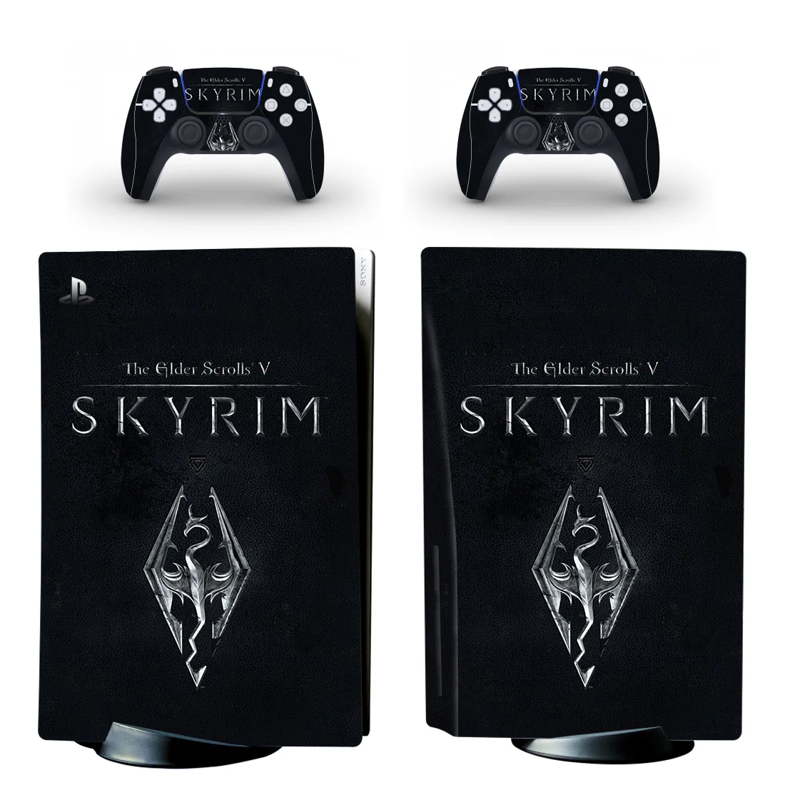 The Elder Scrolls V Skyrim PS5 Disc Skin Sticker for Playstation 5 Console & 2 Controllers Decal Vinyl Protective Disk Skins 2