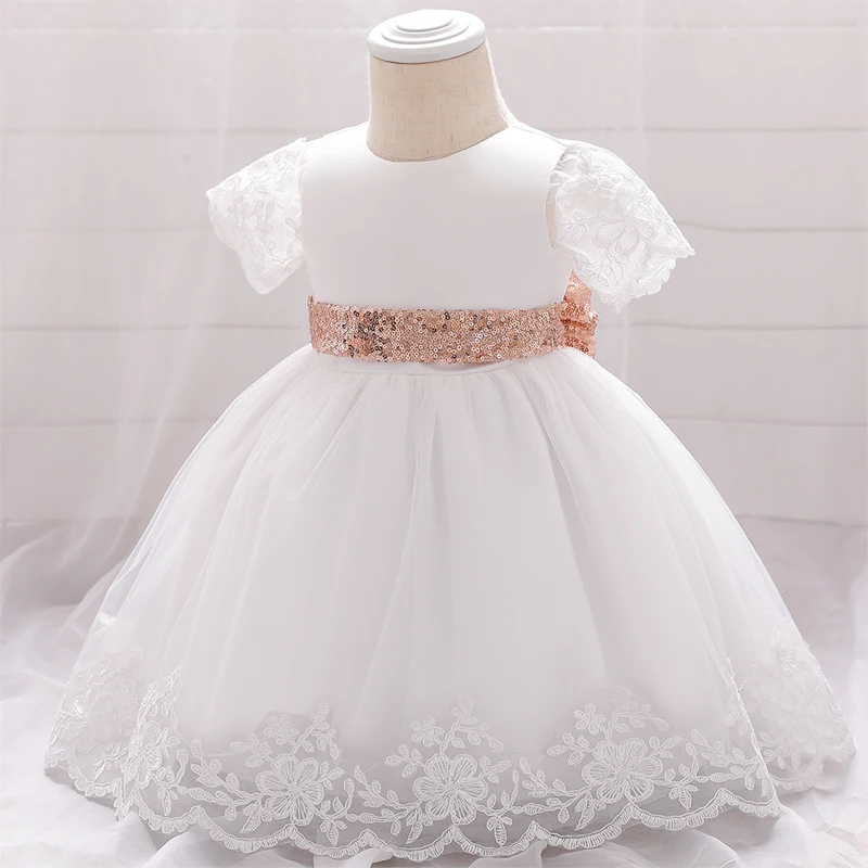 2021 Kalėdų Bamblys Pirmuosius Gimtadienius Suknelė Baby Girl Drabužiai Bowknot Krikšto Princesė Dress Nėrinių Šalis Suknelės Gėlių Mergaitė 2