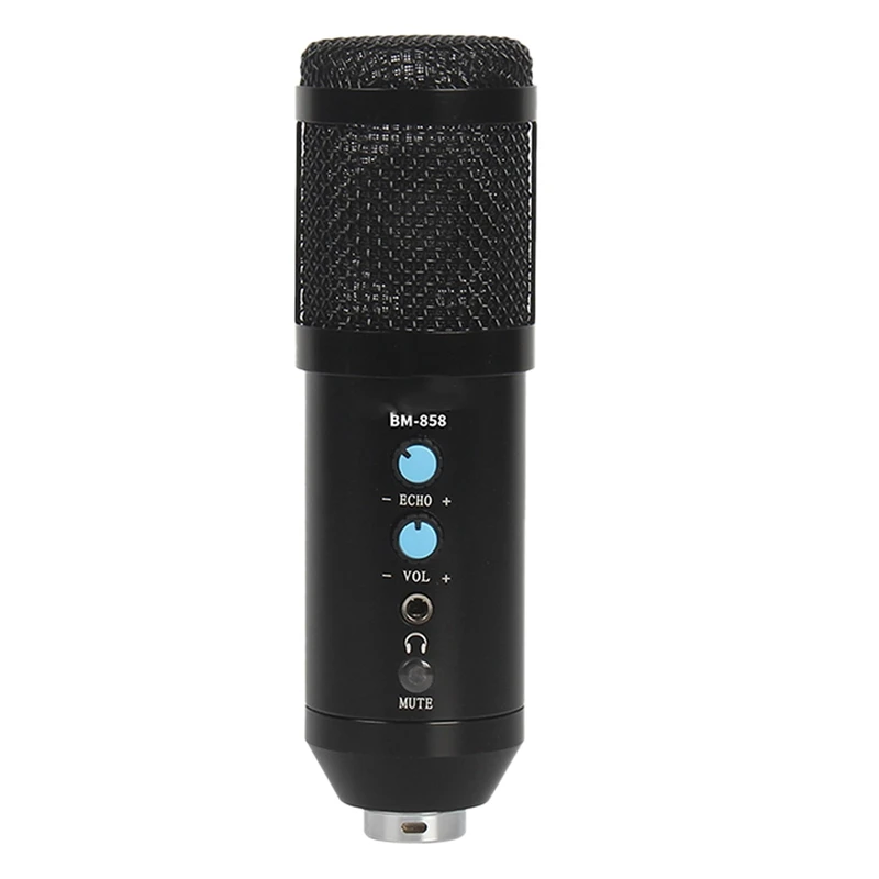 BM858 Kondensatoriaus Mikrofonas Įrašymo Studijoje BM 858 USB Kompiuterio Mikrofonas 
