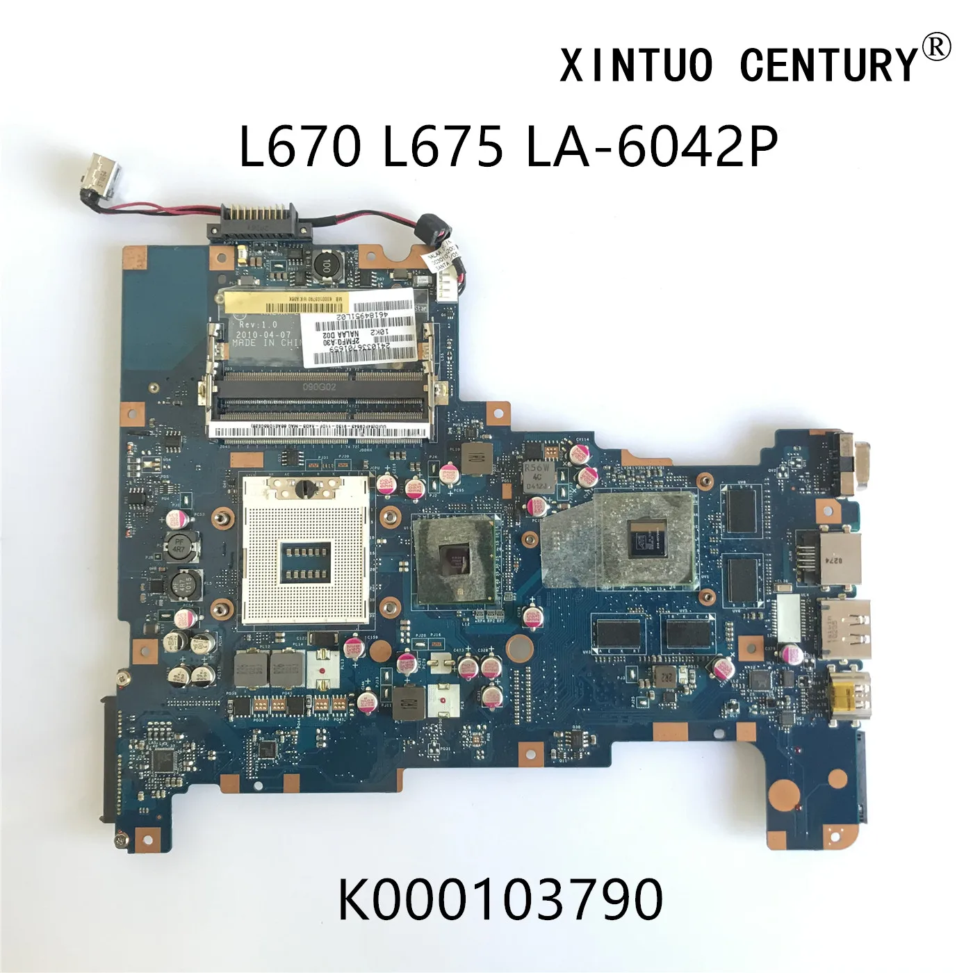 K000103790, Skirtas Toshiba Satellite L670 L675 Nešiojamas Plokštė NALAA LA-6042P W/ HD5650M 1GB HM55 DDR3 testuotas darbo 2