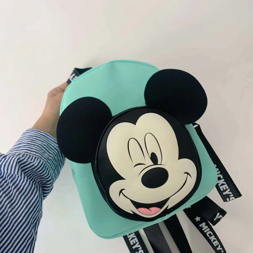 Mielas Disney vaikų maišelį Mickey Mouse vaikų Bacpack Rudenį Mickey Minnie Mouse modelio kuprinė Vaikams Kalėdų Dovanos 2