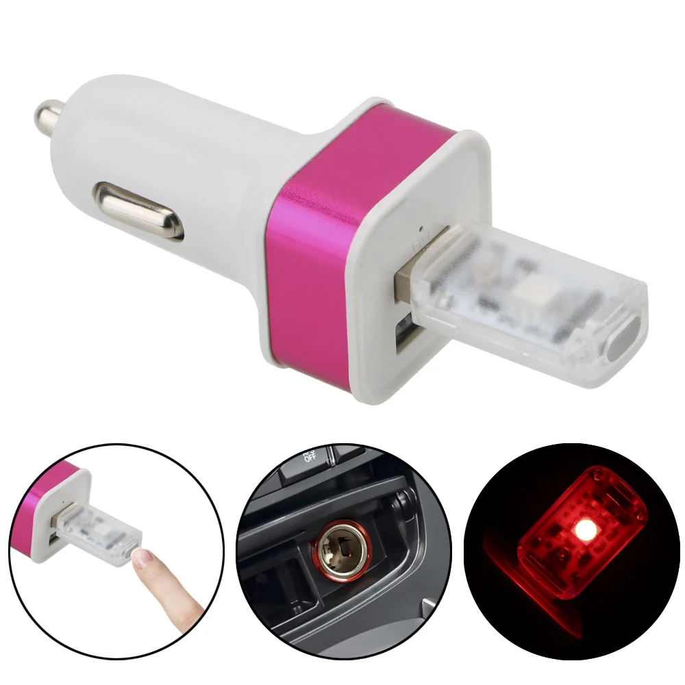 Mini Automobilių LED Šviesos Atmosfera Balso ir Touch Kontrolės RGB Dekoratyvinės Lempos USB Magija Etapo Poveikį Šviesos Žiebtuvėlis 2