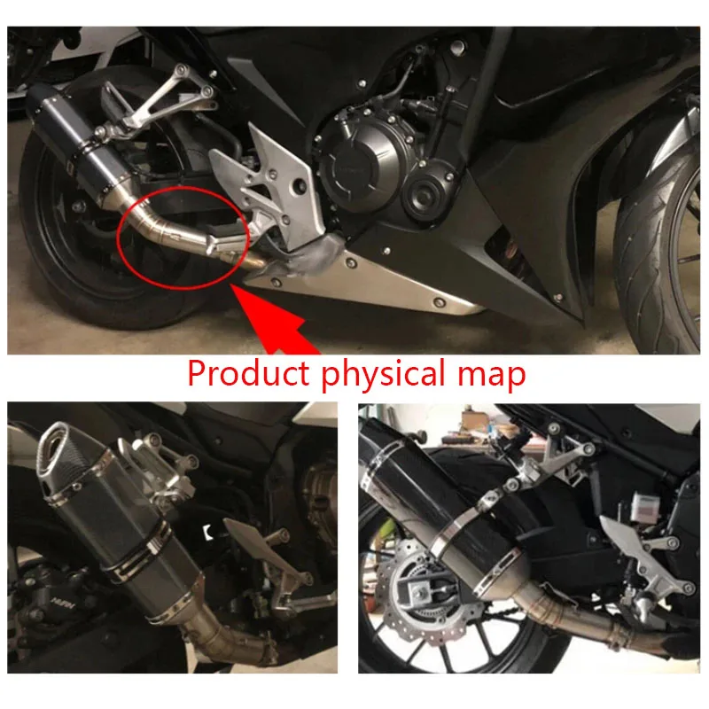 Tinka Honda CBR500 CBR500R CB500F CB500X 2013 m. m. m. 2016 m. 2017 m. 2018 m. 2019 m. Motociklo Išmetimo Vidurio Link Vamzdžio 51mm 2