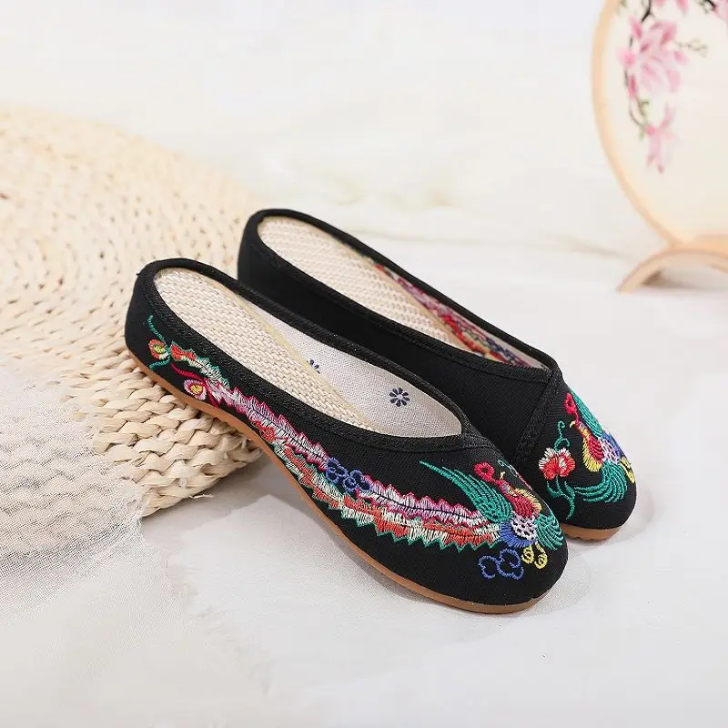 Cresfimix zapatos de mujer moterų saldus, lengvas namų mokasīni, kinų tradicinio siuvinėjimo retro šokių butas batai a6890 2