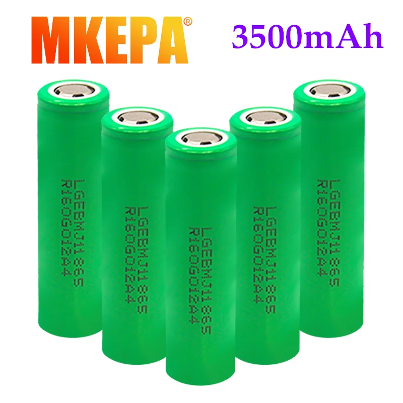 1-20PCS Naujus 18650 Baterija 3.7 v 3500mah INR18650 LG MJ1 1865 10A biudžeto Įvykdymo patvirtinimo LG Li-ion Batteria 2