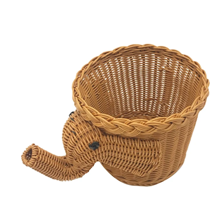 Rankų Darbo Bambuko Dramblys Vytelių Iškylą Krepšelį Maisto Produktų, Duonos, Kempingas Iškylą Krepšelį Bambuko Vaisių Saugojimo Krepšys 2