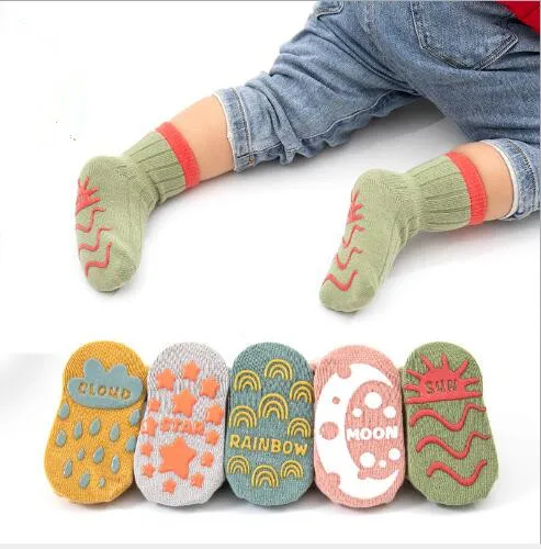3Pairs 0-5Y 2021 naują pavasario kūdikių kojinės, neslidžia pilstymo kūdikių bamblys kojinės mielas animacinių filmų ankstyvojo ugdymo grindų kojinės 2
